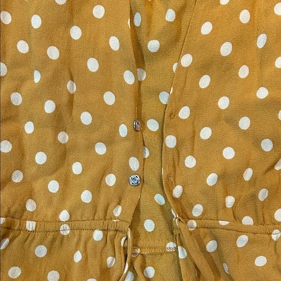 Reformation Yellow Polka Dot Women's Top, size S, NWOT - Picture 7 of 8